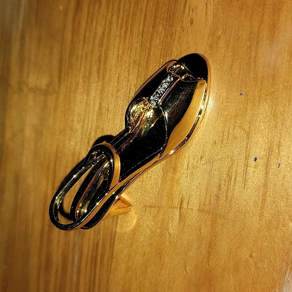 Rucinni Gold Mini Shoe Swarovski Crystals NEW In Box Gift
